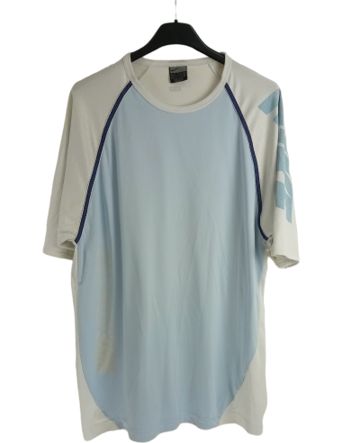 T-Shirt męski NIKE L Biało-błękitna