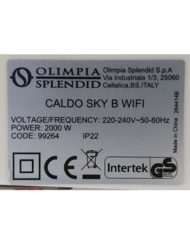 Olimpia Splendid 99264 CALDO SKY B WIFI - Termoventilatore