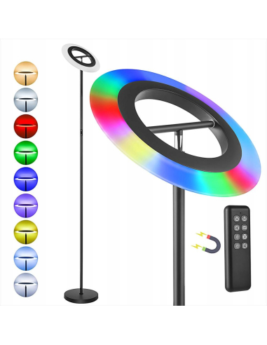 Lampa stojąca LED RGB ANTEN 18W+10W +...