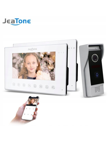 JeaTone Wideodomofon Wi-Fi 7'' 1080P