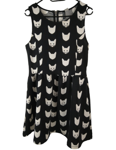Sukienka H&M Rozmiar M Czarna w koty