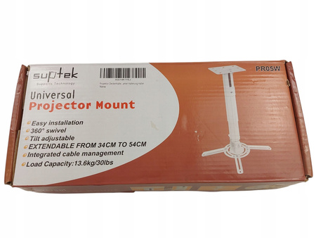 Uchwyt ścienny / sufitowy do projektora Suptek PR05W 13,6 kg