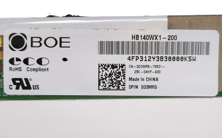 Matryca LCD BOE HB140WX1-200 14" 1366x768 40pin matowa