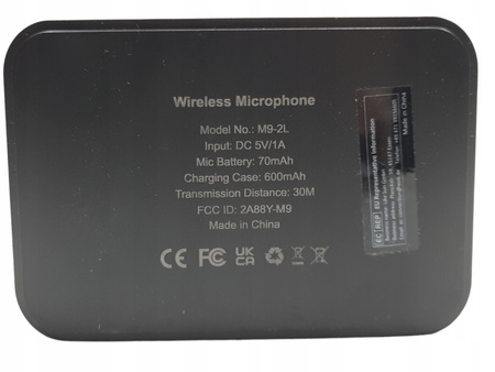 Bezprzewodowe mikrofony krawatowe do iPhone'a, iPada M9-2L