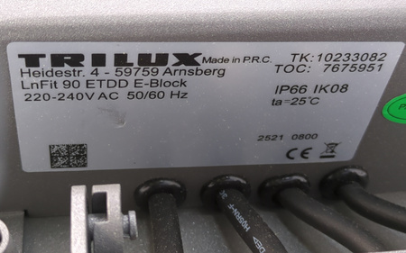 OPRAWA LAMPOWA TRILUX LNFIT 90 ETDO E-BLACK IP66 IK08