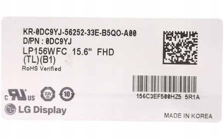 Matryca LG LP156WFC 15,6" 1920x1080px