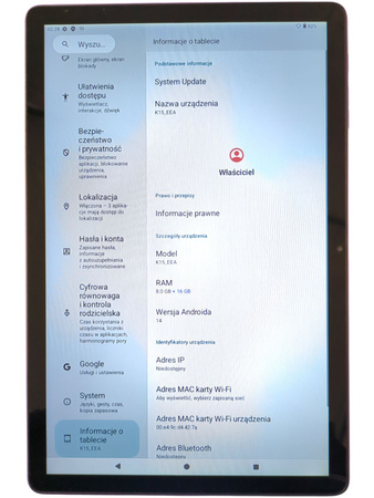 Tablet SKYEGG K15 11" Fioletowy Android 14, 8GB/256GB, 5G WiFi