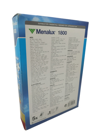 Worki do odkurzaczy z filtrem Menalux 1800 Duraflow x5