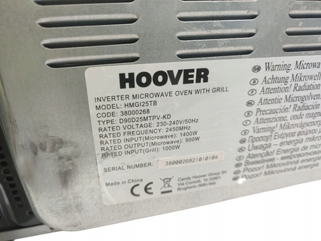 Kuchenka mikrofalowa z grillem HOOVER HMGI25TB 1000W