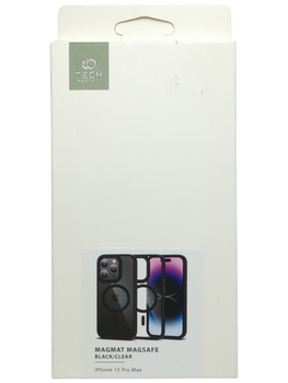 Etui Plecki do Iphone 15 Pro Max Magmat MagSafe czarny bezbarwny