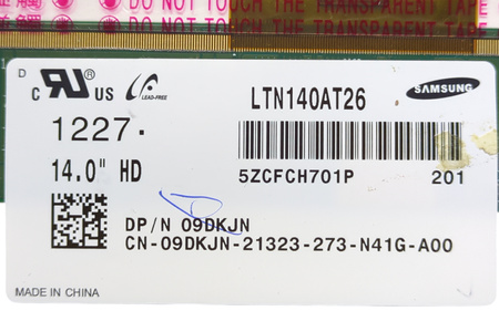 Matryca LCD Samsung LTN140AT26 14" 1366x768 40pin matowa