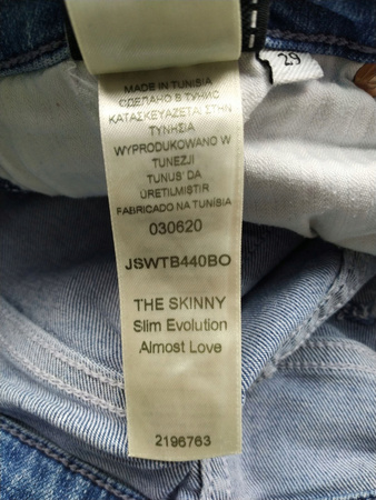 Spodnie damskie jeans SLIM 7 FOR ALL MANKIND ROZ.29 Niebieskie