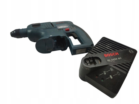 MŁOTO WIERTARKA AKUMULATOROWA BOSCH GBH 24 V + ŁADOWARKA