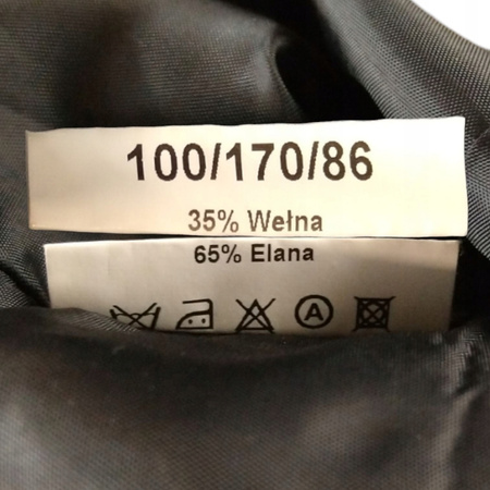 KAMIZELKA GARNITUROWA JEDNORZĘDOWA MĘSKA ROZMIAR 170/86SZARA