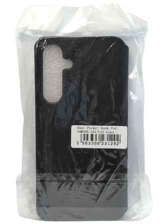 Etui z klapką do Samsung Galaxy S24 Plus Dual Pocket Book czarne