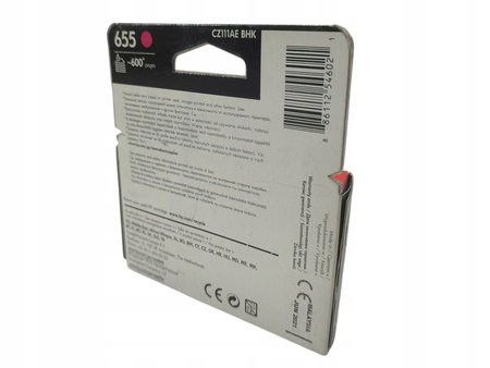 Tusz HP 655 CZ111AE BHK magenta oryginalny do drukarek HP