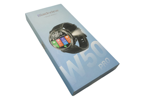 Smartwatch męski Blackview W50 Pro BT 1,45" czarny + dodatkowy pasek
