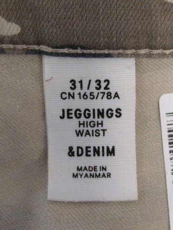 SPODNIE JEGGINSY DAMSKIE H&M ROZMIAR 31 MORO