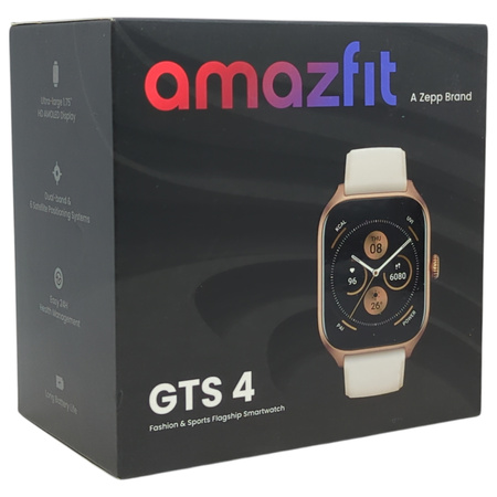 Smartwatch Amazfit GTS 4 Misty White Biały 1,75" AMOLED GPS