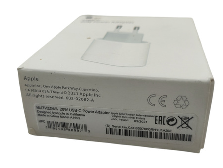 Ładowarka Apple Power Adapter USB-C 18W Biały