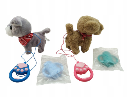 Chodzący i szczekający szczeniaczek ze smyczą na pilota dla dzieci