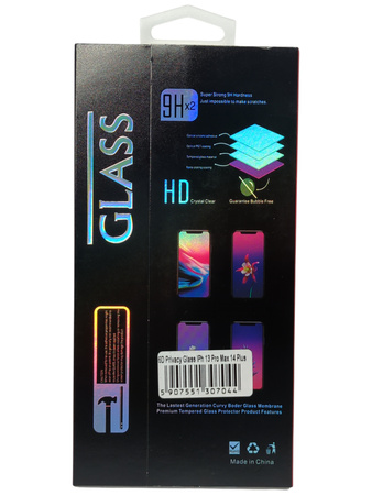 Szkło hartowane 6D Privacy Glass iPhone 13 Pro Max 14 Plus 9H