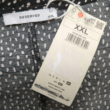 Sukienka w groszki RESERVED Rozmiar XXL CZARNA