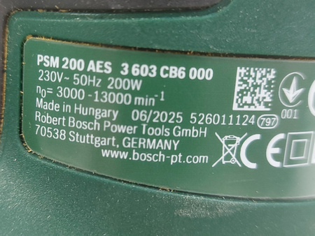 Szlifierka oscylacyjna Bosch PSM 200 AES 200W 13000 obr./min.