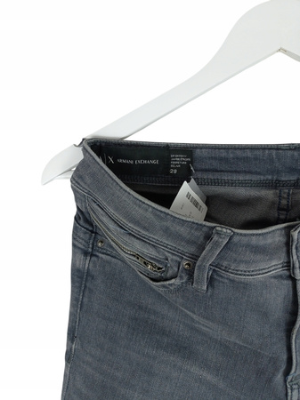 SPODNIE DAMSKIE JEANSOWE SZARE ARMANI EXCHANGE ROZMIAR 29