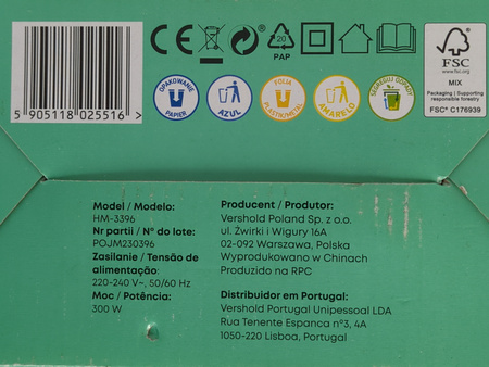 Mikser ręczny Hoffen HM-3396 300 W biały