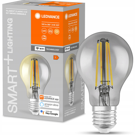 Żarówka LED Filament Classic A44 E27 Smoked Dimmable 540lm 6W=44W Ledvance