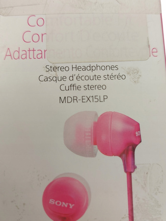 Słuchawki dokanałowe SONY MDR-EX15LP Różowy