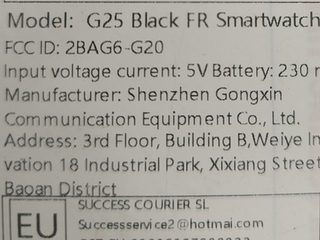 Smartwatch zegarek BT Call G25 czarny