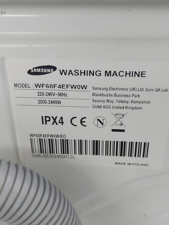 Pralka Samsung WF60F4EFW0W 6KG 1000 obr./min