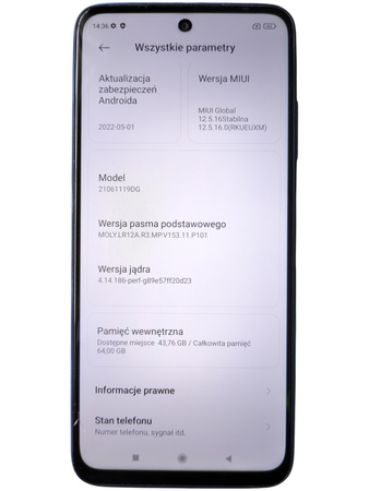 Smartfon Xiaomi Redmi 10 21061119DG Niebieski 4 GB / 64 GB