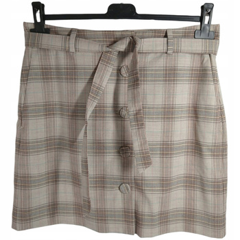 SPÓDNICA SPÓDNICZKA MANGO ROZMIAR 38 BEŻOWA W KRATKĘ