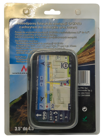 Etui wodoodporne do nawigacji MC-306 3.5" do 4.5" z mocowaniem