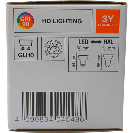 5x Żarówka LED GU10 PAR16 4.5W=50W 350lm 4000K Neutralna 36° CRI90 Ledvance