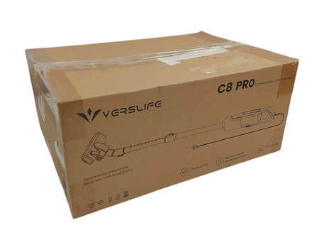 Odkurzacz pionowy przewodowy bezworkowy Verslife C8 Pro czarny