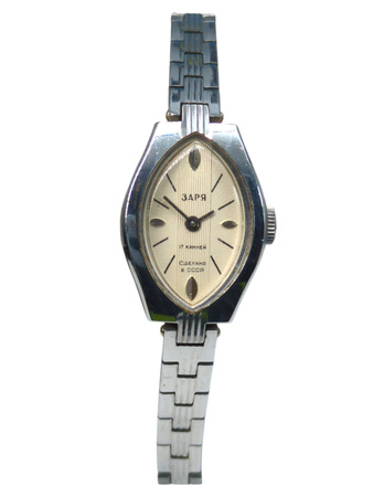 Zegarek damski radziecki vitnage na bransolecie Zaria srebrny