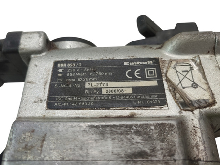 Młot udarowy EINHELL BBH850/1 01023 858W 26mm 750/min