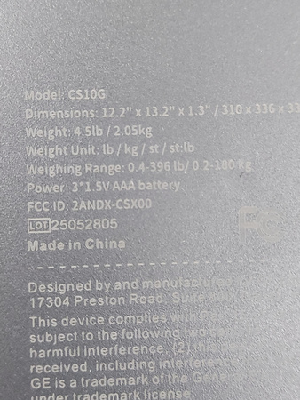 Waga łazienkowa General Electric(GE) CS10G AAA