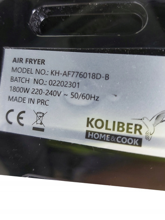 Air Fryer Frytkownica beztłuszczowa KOLIBER Frymax X-1800-W 8l 8 programów