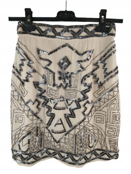 SPÓDNICA MISSGUIDED ROZMIAR 32 BEŻOWA