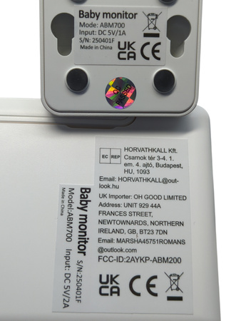 Niania GHB ABM700 5" 720p 5000mAh VOX interkom noktowizor