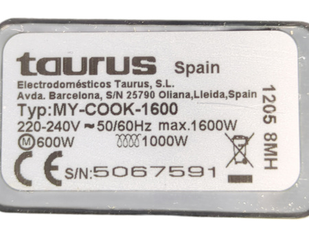 Robot kuchenny multicooker Taurus MyCook Touch 1600 W