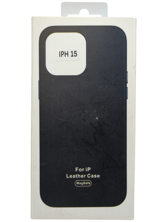 Etui MagSafe Leather Case Czarne do Apple iPhone 15