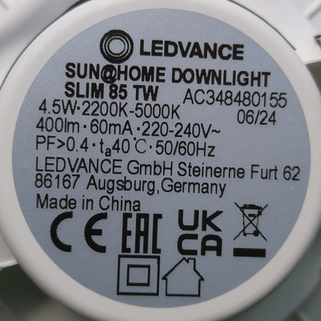Oprawa podtynkowa Downlight 85 400lm 4,5W 2200-5000k CRI95 Ledvance