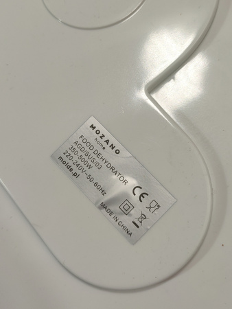 Suszarka do grzybów MOZANO SUS 03 500 W (AGD/SUS/03#BIA)