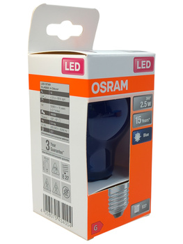 Żarówka LED Osram Star Decor E27 2,5W niebieska dekoracyjna